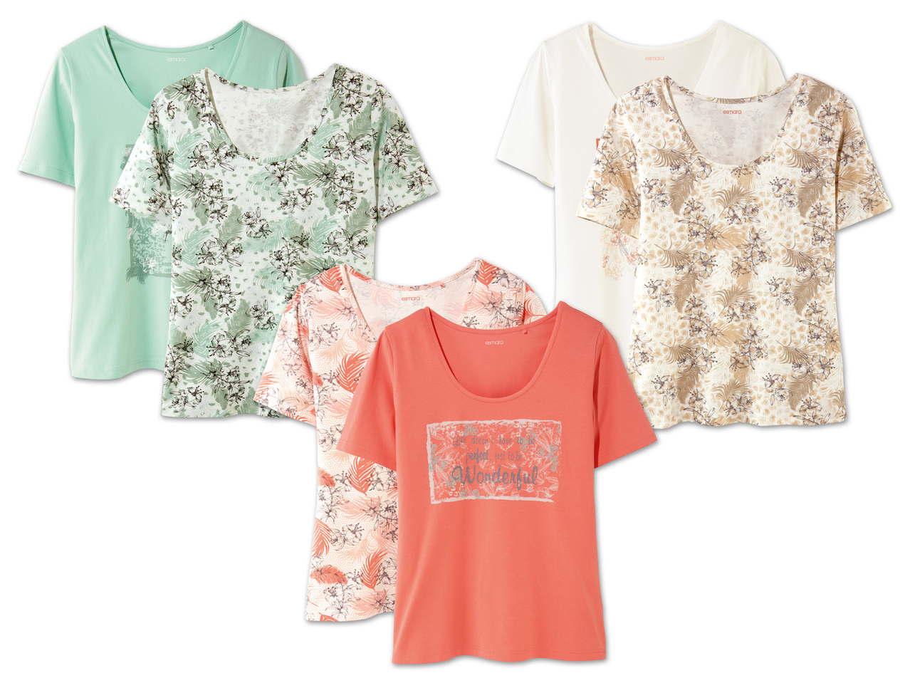 ESMARA(R) Damen T-Shirt, 2 Stück1