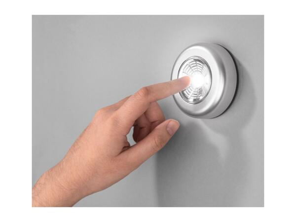 Livarno Home LED Push Lights - 3 Pack - Silver