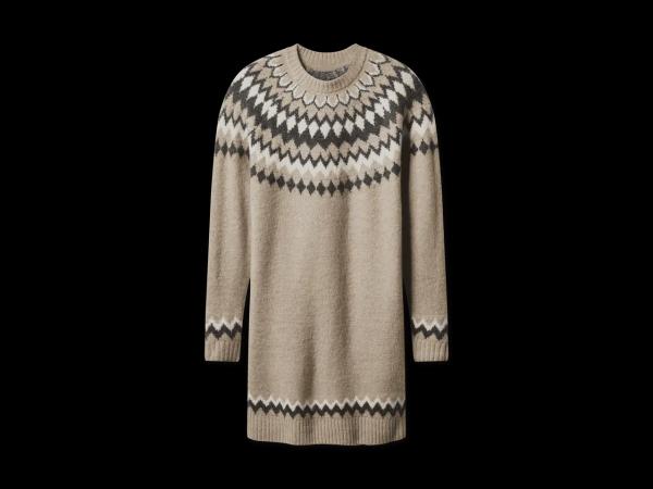 Damen Grobstrick-Strickkleid