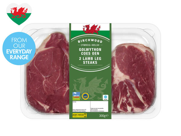 Birchwood 2 Welsh Lamb Leg Steaks
