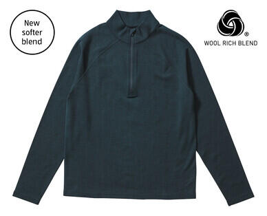 Merino Blend Quarter Zip Top