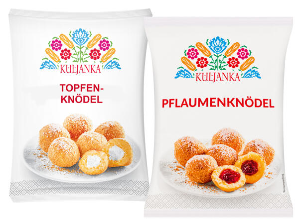 Pflaumen- oder Topfenknödel