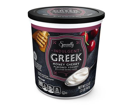 Specially Selected 
 Indulgent Honey Peach or Cherry Greek Yogurt