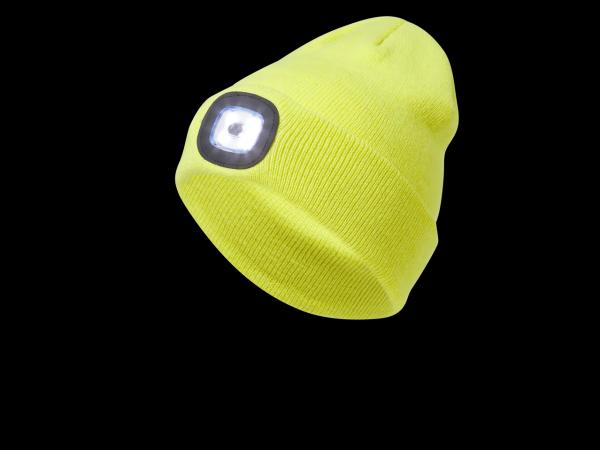 Stickad mössa med LED