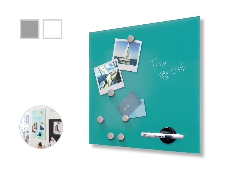 UNITED OFFICE Glass Magnetic Board 40 x 40cm