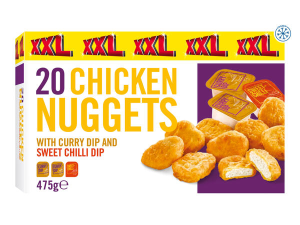 20 Chicken Nuggets with Curry Dip & Sweet Chilli Dip