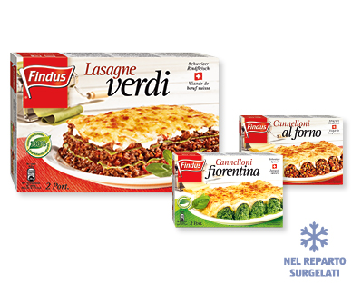 Lasagne verdi/Cannelloni alla fiorentina/Cannelloni al forno FINDUS(R)