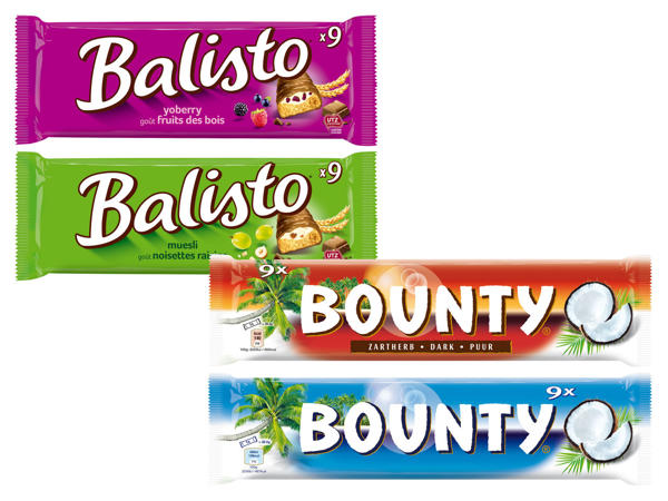 BALISTO/BOUNTY Schokoriegel 9er