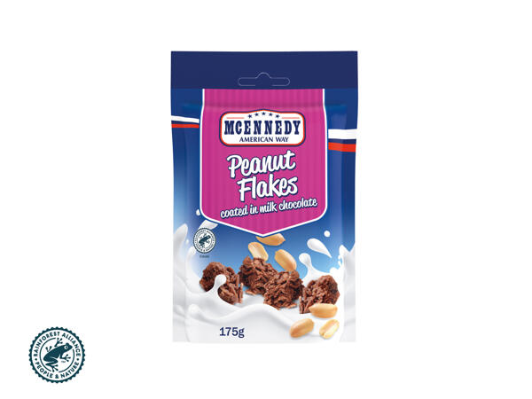 Jordnötsflingor med choklad
