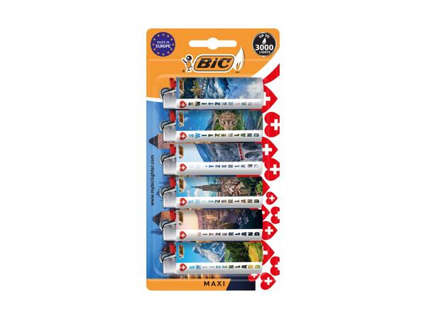 Briquet BIC Maxi Swiss Cross, 6 pièces