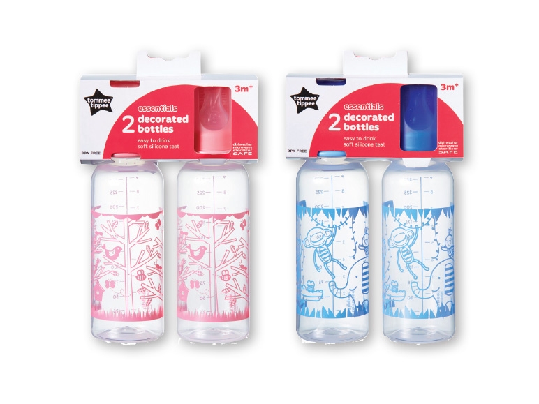 TOMMEE TIPPEE Essentials Decorated Twin Bottles