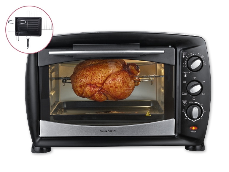 Silvercrest(R) 1,500W Electric Oven & Grill with Rotisserie