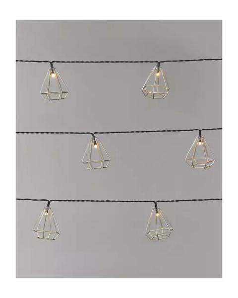 Solar Geo & Pineapple String Lights