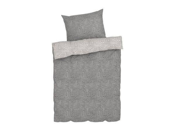 Livarno Home Grey Microfibre Sateen Duvet Cover Set - Single