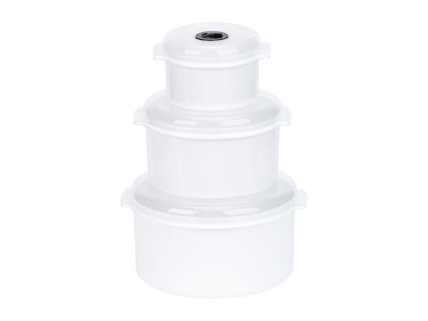 Livarno Home White Microwaveable Container Set - 3 Pieces