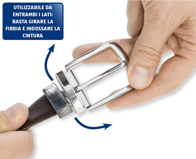 Cintura double-face di pelle da uomo BELLANTARE(R)