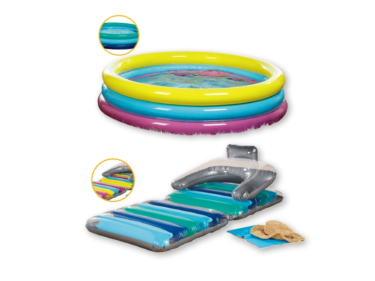 Crivit Kids' Inflatable Pool/ Foldable Beach Chair