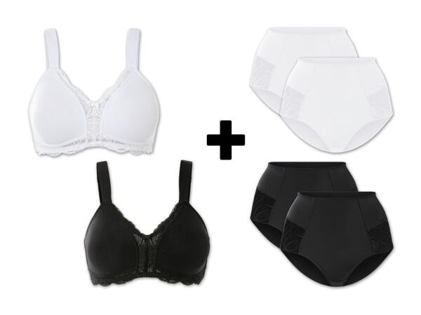 Kombi-Angebot Damen Soft-BH + Miederslip, 2 Stück