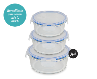 Glass Storage Containers 3pc