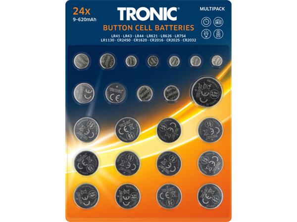 Knappcellsbatterier, 24-pack