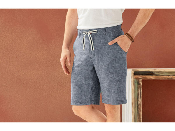 Men's Linen Blend Bermuda Shorts
