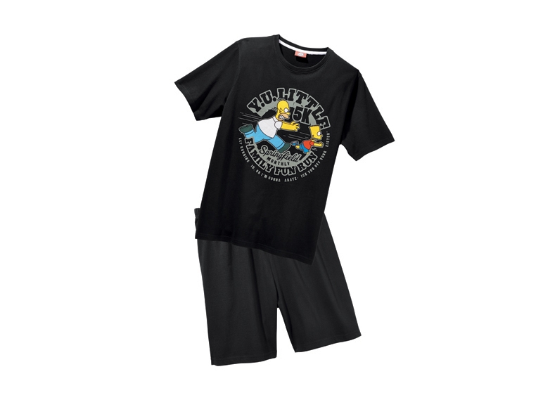 Men's Shortie Pyjamas "Homer & Bart Simpson, Garfield, Looney Tunes, Homer Simpson"