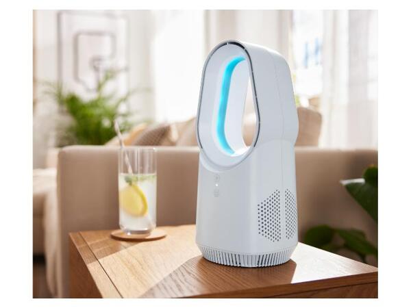 Stolní mini ventilátor s LED osvětlením