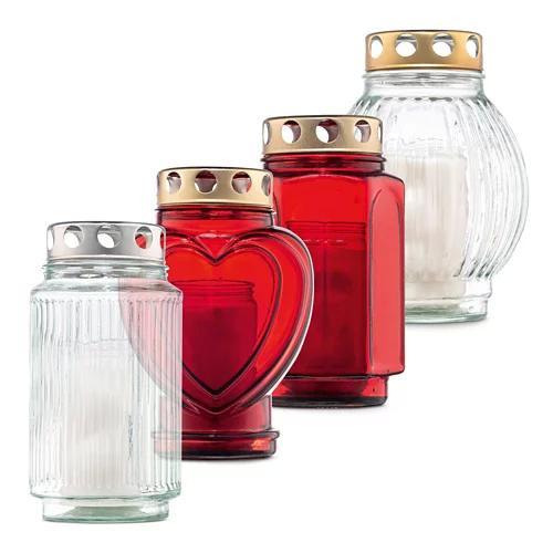 Lanterne funéraire en verre