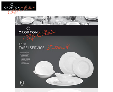 CROFTON(R) Chef's Collection Tafelservice 17-tlg. aus Classic Bone China