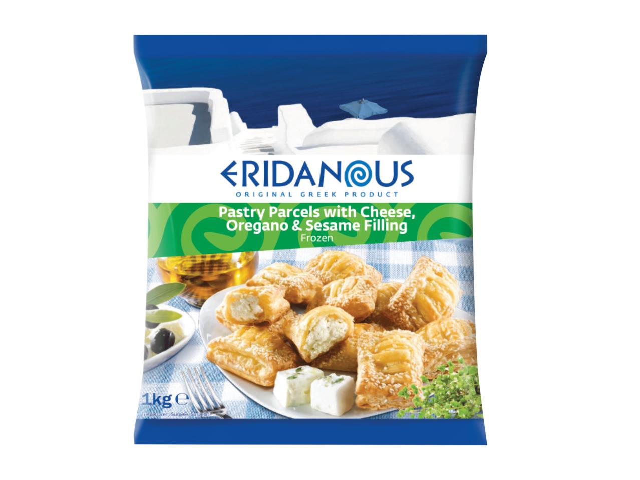 ERIDANOUS Pastry Parcels with Cheese, Oregano & Sesame Filling