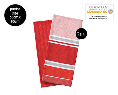 Jumbo Tea Towel 2pk