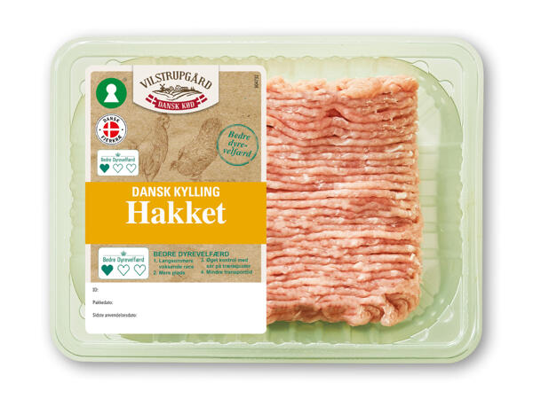 Hakket kalkunkød eller dansk hakket kyllingekød