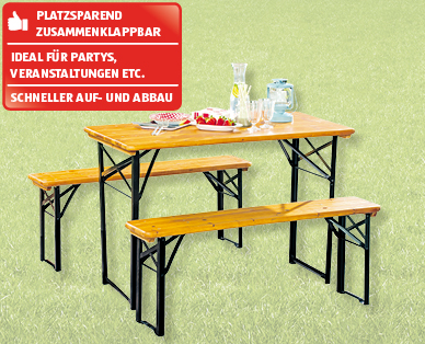 GARDENLINE(R) Bierzeltgarnitur Mini, 3-teilig