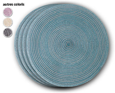 MY LIVING STYLE Sets de table multicolores, 4 pièces