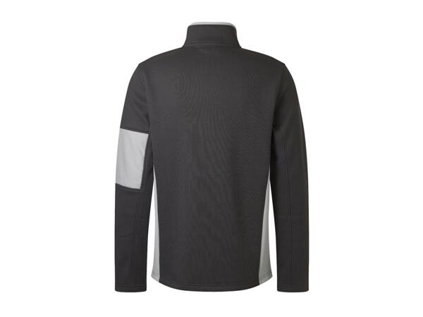 CRIVIT Men's Grey Knitted Fleece Jacket