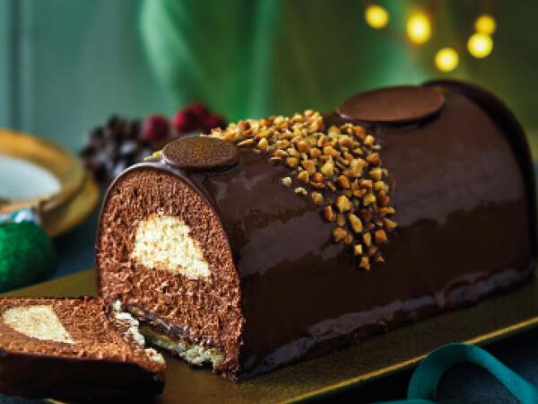 Handcrafted Chocolate & Vanilla Hazelnut Bûche