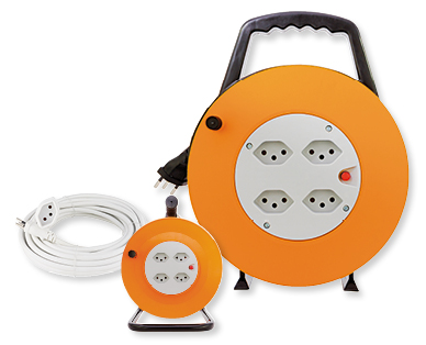 Extension de câble avec contact de protection/Mini tambour de câble/Enrouleur de câble WORKZONE(R)