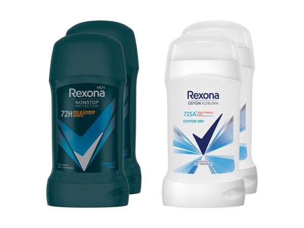 Déodorant en stick Rexona Cobalt/Cotton, pack de 2