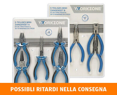 WORKZONE(R)
SET DI MINI PINZE, 5 PEZZI