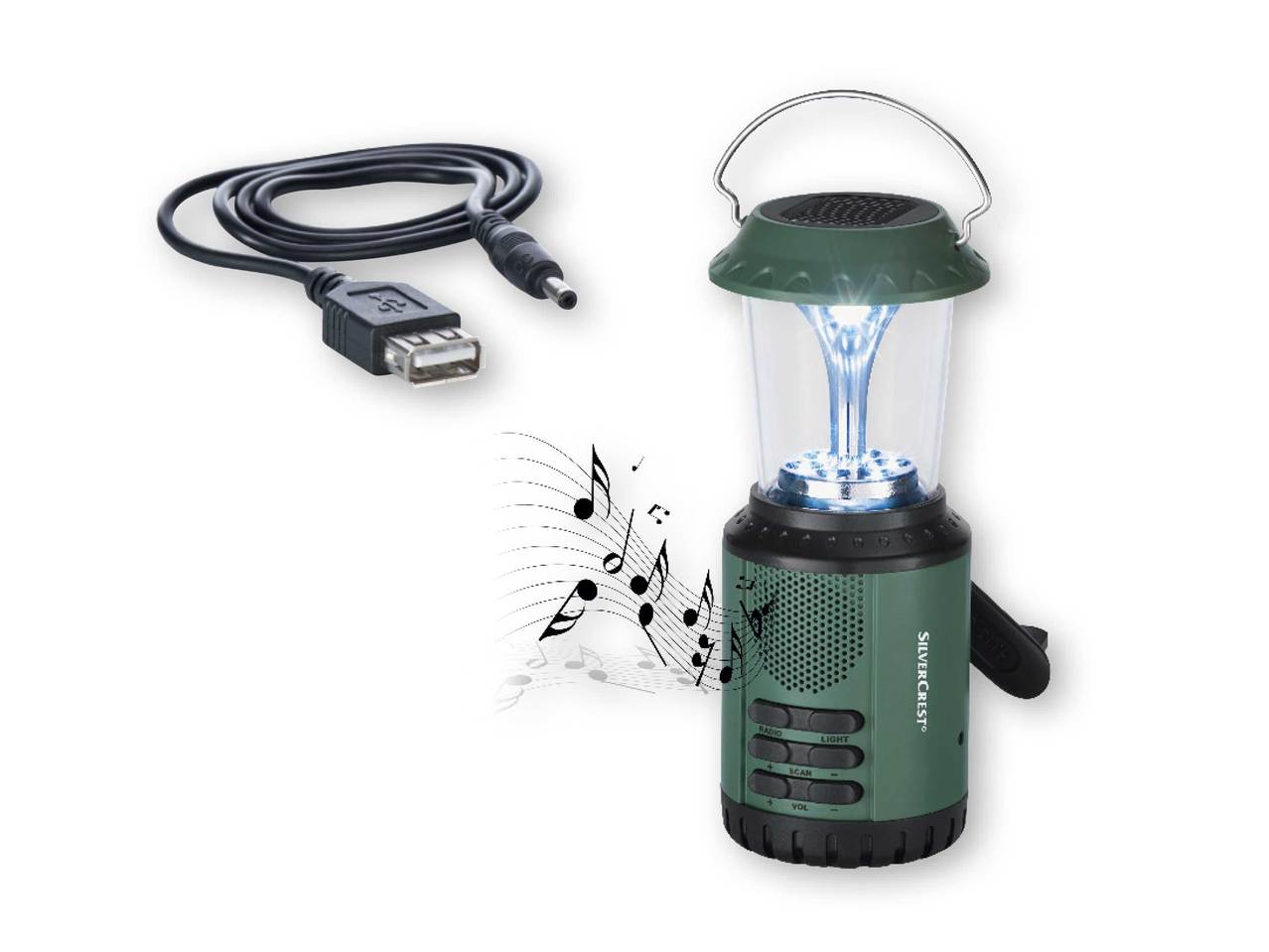 SILVERCREST Dynamo Camping Radio with Light