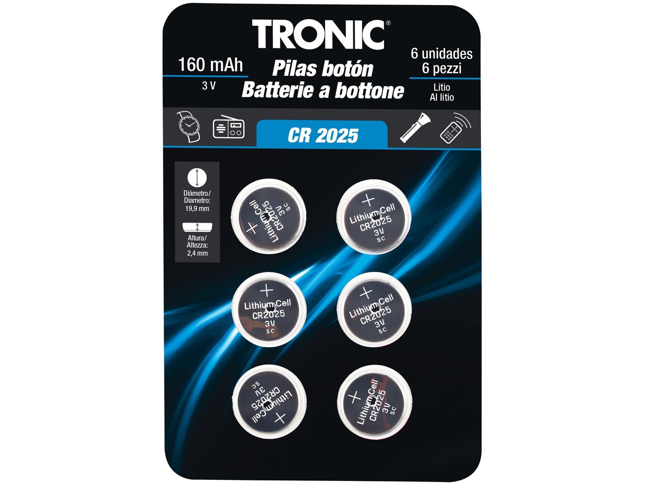 Button Cell Batteries, 6 pieces