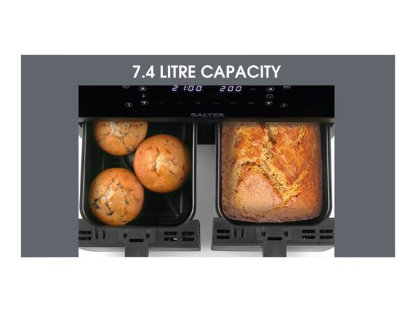 Salter 7.4L Dual Air Pro Air Fryer