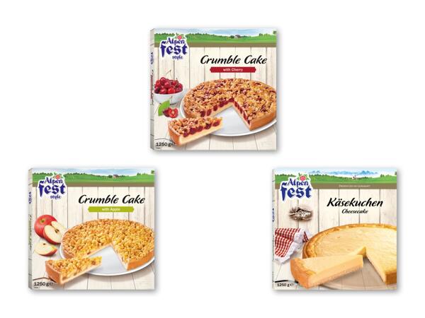 ALPENFEST Crumblekage eller cheesecake