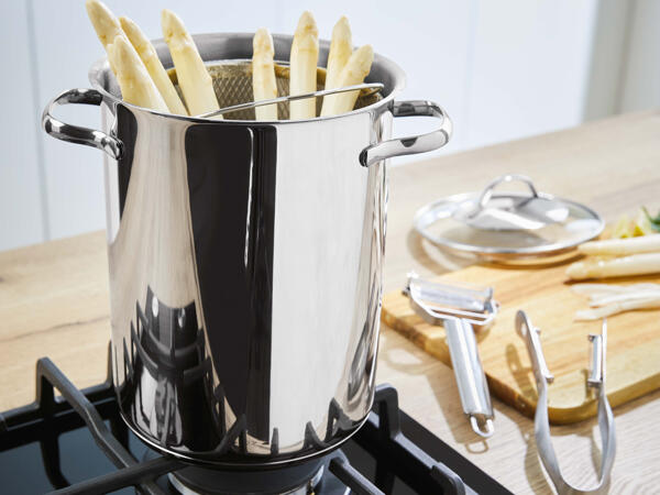 Casserole à asperges en acier inoxydable