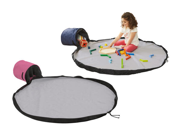Corbeille de rangement avec tapis de jeu