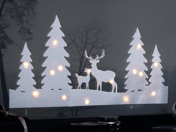 Fensterbilder mit LED-Lichterkette