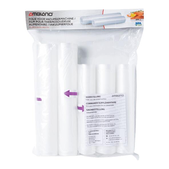 AMBIANO(R) 				Film de rechange pour machine à emballer sous vide, 5 pcs