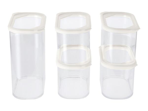 Silvercrest White Food Storage Containers - 5 Pack
