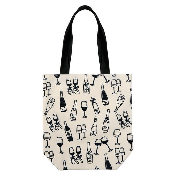 LIVE IN STYLE Wine AOP Book Club Tote