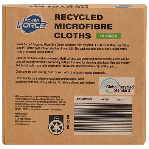 Recycled Microfibre Cloths 10 Pack